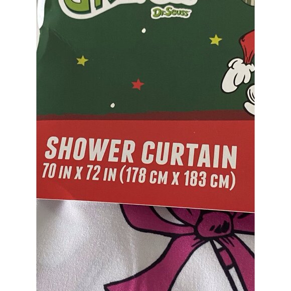 Dr. Seuss The Grinch Max Cindy Lou Christmas Holiday Shower Curtain 70 X 72” NEW - Picture 4 of 12